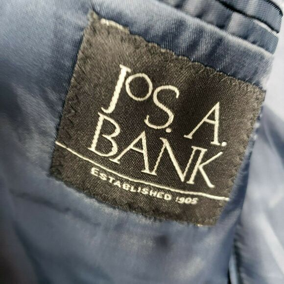 Jos A Bank Men's Blazer Size 42R Wool Navy 2 Button Sports Coat Eagle Buttons - Picture 7 of 8
